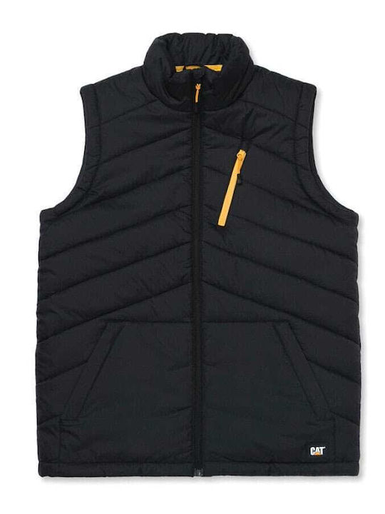 CAT Essential Waterproof Men's Safety Vest with Reflective Film Black
