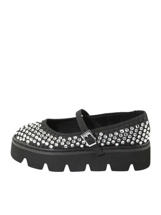 Buffalo Women's Moccasins in Black Color