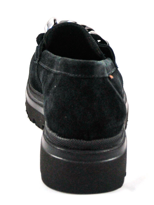 Women's Moccasins Black Suede