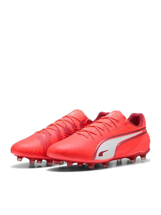 PUMA King Match Fußballschuhe mit Stollen Beige