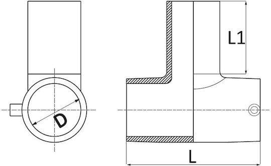 Pe Tee Electrofusion Coupling 25mm Pe100 Sdr11 Ef