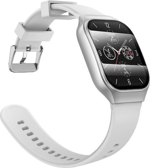 Hoco Y33 Smartwatch με Παλμογράφο (Ασημί)