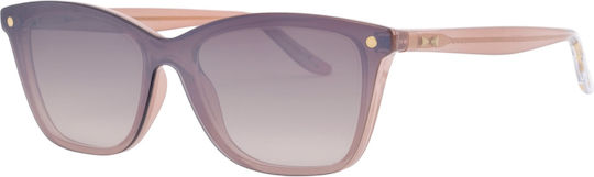 Snob Milano Laica Snv185 008z Women's Acetate Prescription Eyeglass Frames Butterfly Beige Magnetic Clip-On