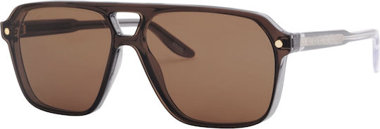 Snob Milano Testarossa Snv224 005z Unisex Acetate Prescription Eyeglass Frames Aviator Gray Magnetic Clip-On