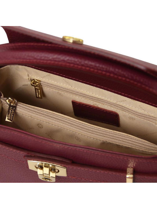 Maisy L De piele Geantă de damă De umăr Burgundy