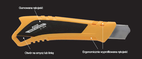 18mm Kds L-35ye Twist Lock Yellow Utility Knife 1x Blade