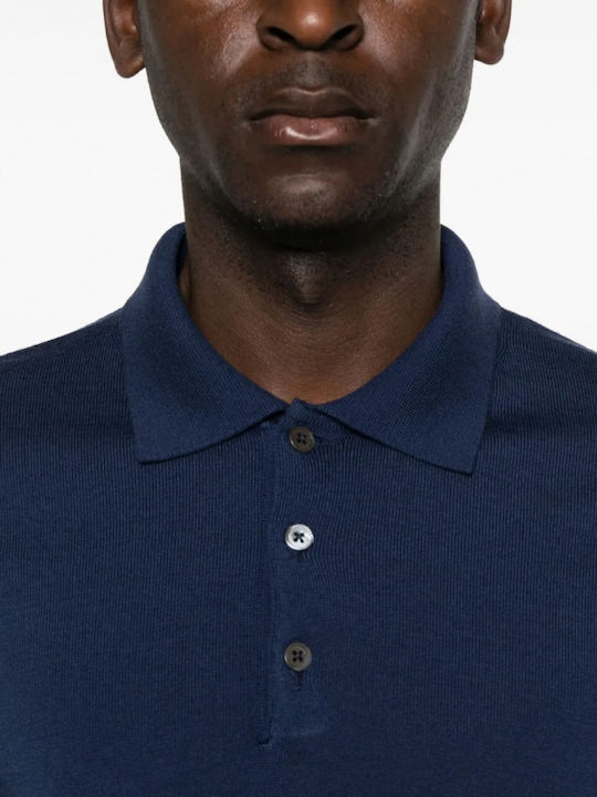 Men's Blue Polo Sweater