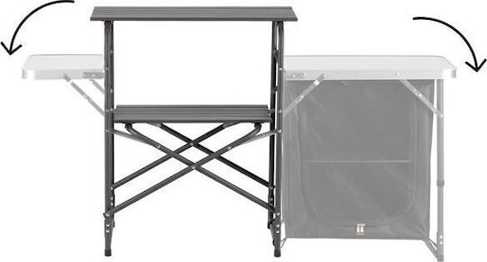 Nils Aluminum Camping Cupboard Foldable Gray