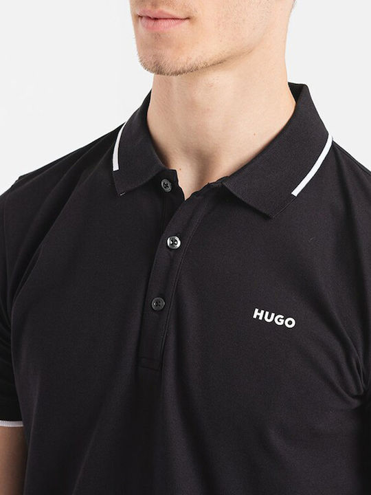 Dinoso222 Polo Herrenbluse Kurzarm Schwarze
