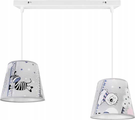 Light Home Πολύφωτο Παιδικό Φωτιστικό Κρεμαστό από Μέταλλο 60W με Υποδοχή E27 Λευκό