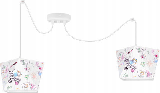 Light Home Kids Metallic / Fabric Chandelier Ceiling Light E27