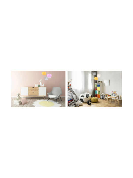Light Home Полилей Детска таванна лампа Окачен от Метал 60W с Гнездо E27 Бял