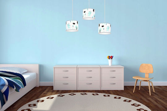 Light Home Πολύφωτο Παιδικό Φωτιστικό Κρεμαστό από Μέταλλο 60W με Υποδοχή E27 Λευκό