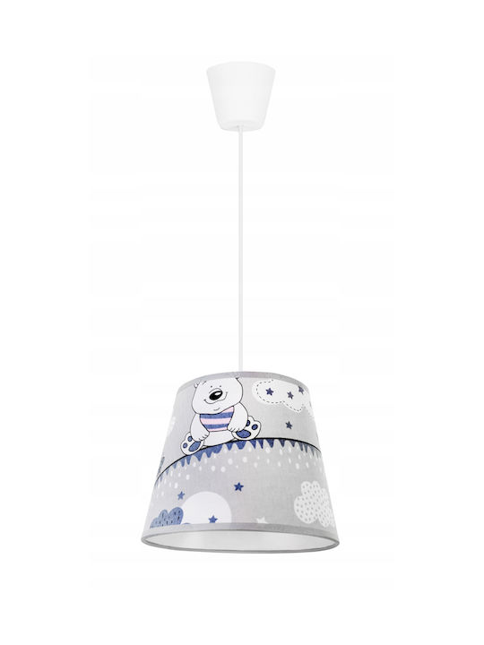 Light Home O singură lumină Lumină de tavan pentru copii Suspendata din metal 60W cu suport pentru bec E27 Alb