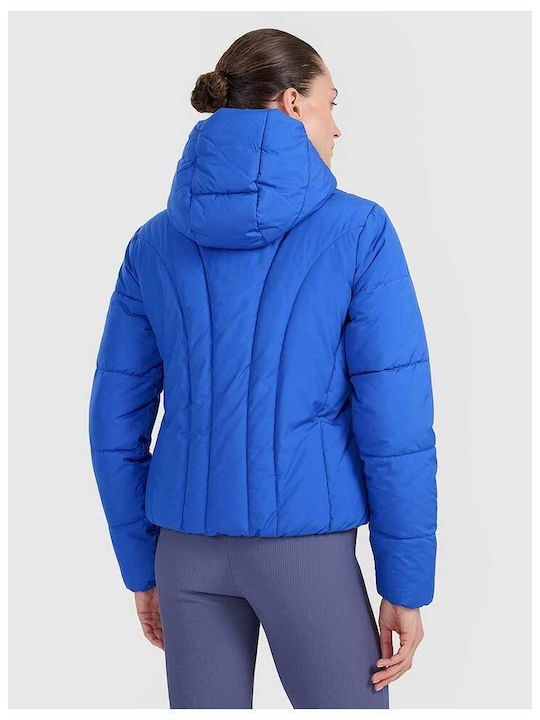 Women's Lifestyle Jacket Waterproof for Winter with Hood Blue