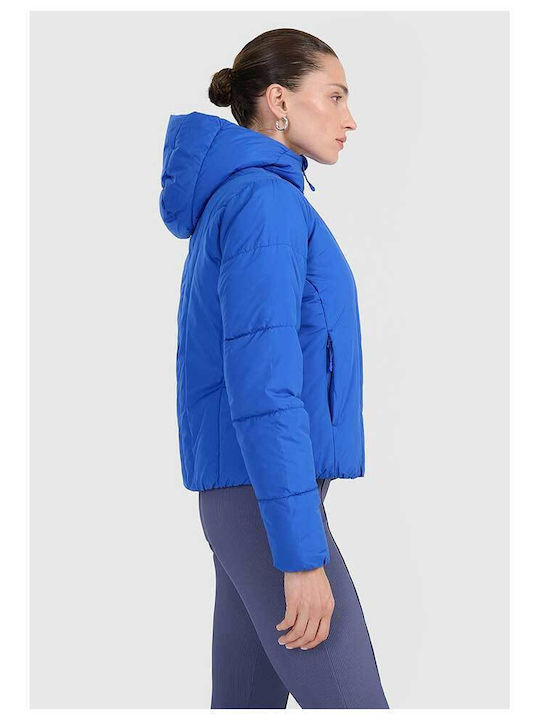Women's Lifestyle Jacket Waterproof for Winter with Hood Blue