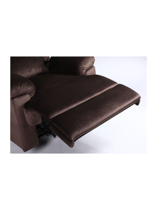 Nashira Relaxsessel Samt Coffee 88x90x99cm