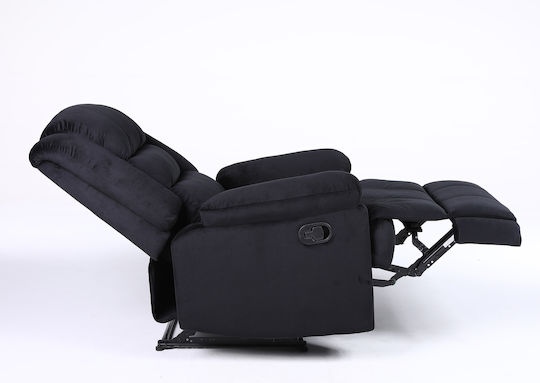 Carinae Relaxsessel mit Fußhocker Samt Black 93x90x100cm