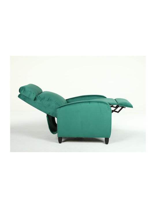 Atria Πολυθρόνα Relax Βελούδινη Πράσινο 67.5x90x104cm