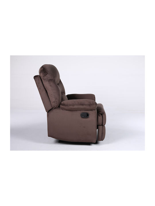 Nashira Relaxsessel Samt Coffee 88x90x99cm