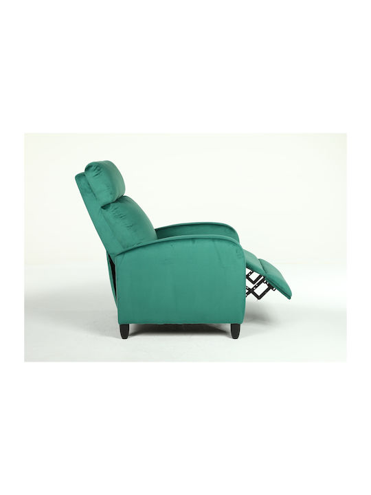 Atria Πολυθρόνα Relax Βελούδινη Πράσινο 67.5x90x104cm