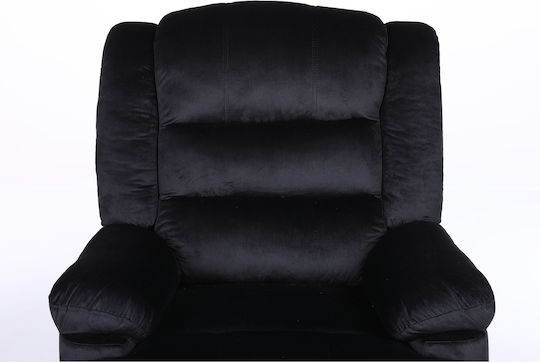 Carinae Relaxsessel mit Fußhocker Samt Black 93x90x100cm