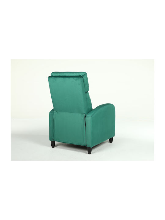 Atria Πολυθρόνα Relax Βελούδινη Πράσινο 67.5x90x104cm