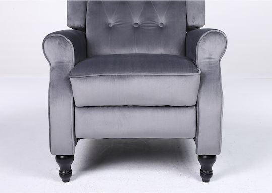 Alnair Relaxsessel Samt Gray 78x85x104cm