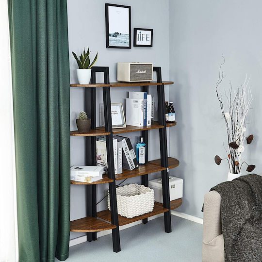 Corner Bookcase Leobert Brown 45x34x125cm