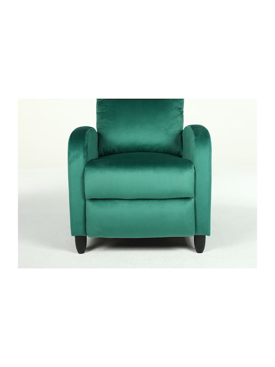 Atria Πολυθρόνα Relax Βελούδινη Πράσινο 67.5x90x104cm