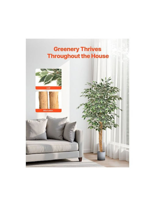 Vevor Artificial Ficus Tree 150cm Potted Indoor Decoration Rzs5ftrsslx05ve6p001v0