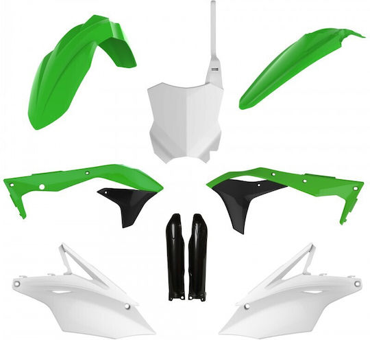 Polisport Motorcycle Plastic Set for Husqvarna FC 350 for Kawasaki KX Green 1pcs