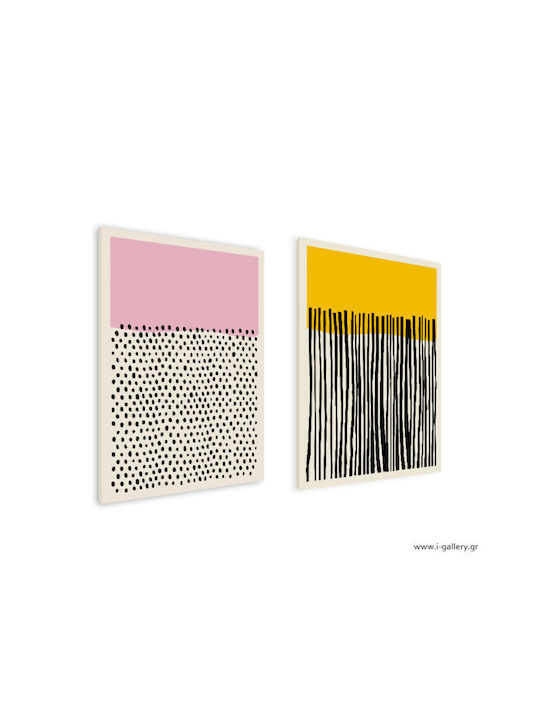 Платнен Панел Abstract Lines Двойно Оферта Двойно 60x40см 2 Детски Табла 30x40см