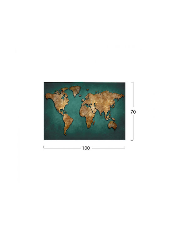 Canvas Painting World Map Hm7197.01 100x3x70 cm