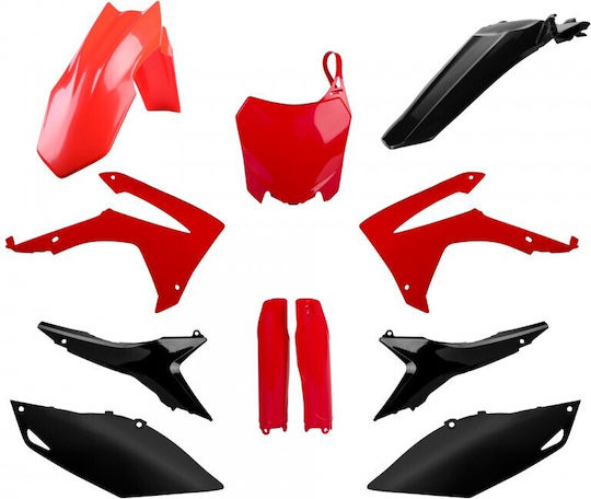 Polisport Комплект Пластмасови Части за Мотоциклет за Honda CRF 250 - КРФ 250 Черен 1бр