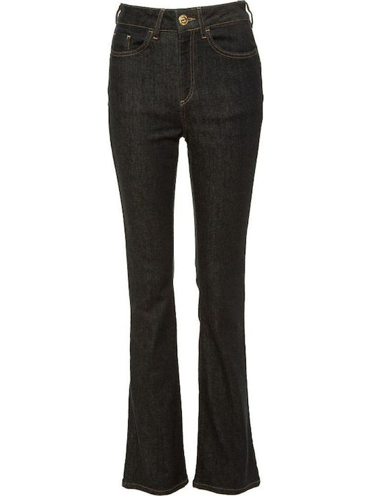 Γυναικείο Jean Παντελόνι Mid Rise σε Bootcut Εφαρμογή Σκουρο Μπλε Denim