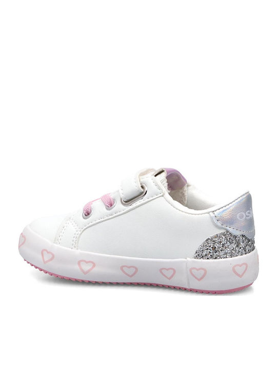 Kids Sneakers with Scratch White
