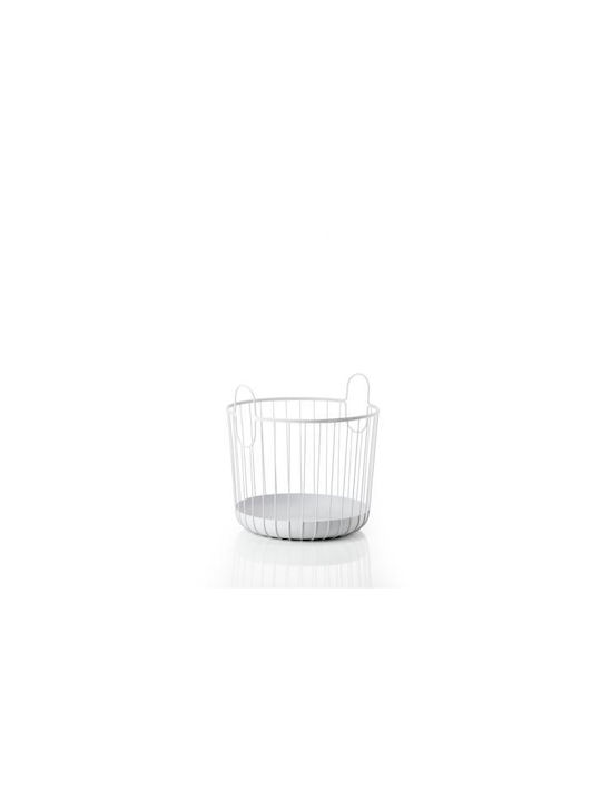 Zone Denmark Metallic Organizer Basket Ø40.6x41.1 Inu Soft Gray