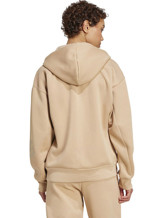 adidas Sportswear W Fi 3s Jacket Beige with Hood