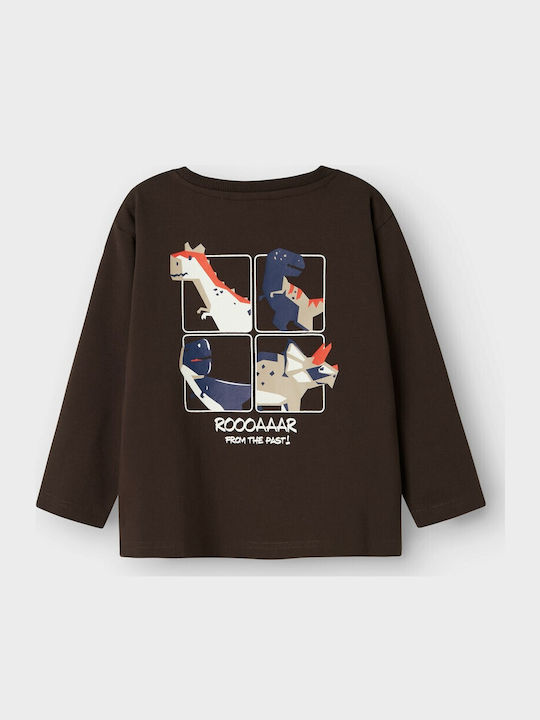 Kids' Shirt Long Sleeve Brown Roar From The Past