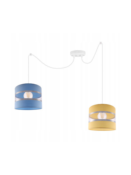Light Home Lustră Albastru cu Dulie E27