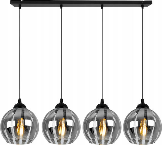 Light Home Pendant Light Black Ball with Socket E27