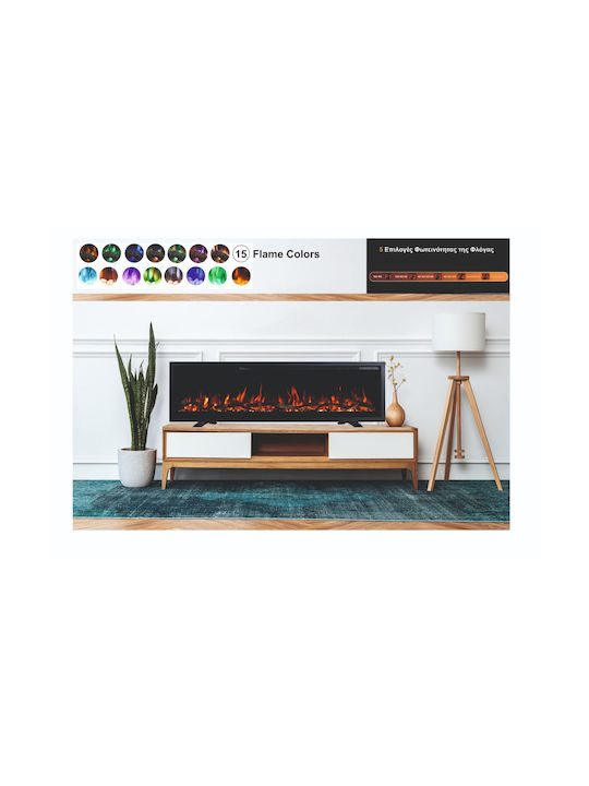 Electric Fireplace Smart Notting Hill 42 Wall Mounted Insert LED 1800w Hitense
