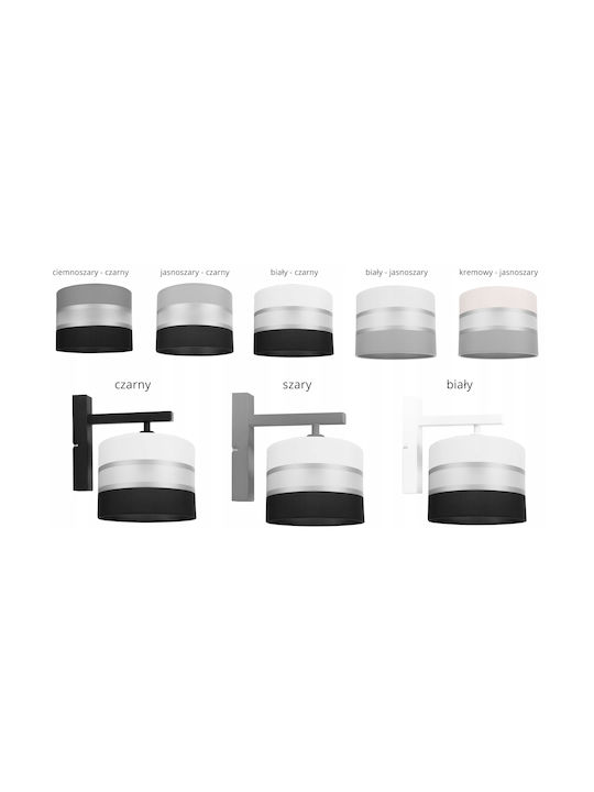 Light Home Modern Leuchte Wand mit Fassung E27 Schwarz