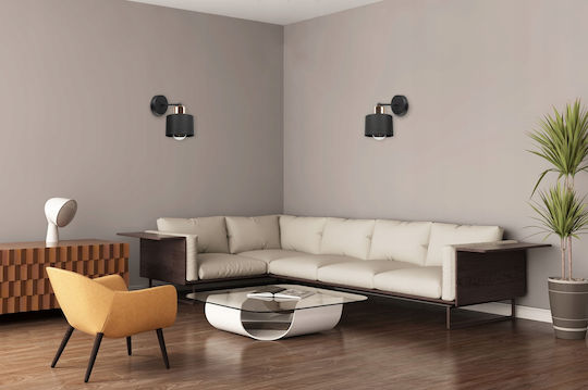 Light Home Модерен Осветително тяло За стена с фасунга E27 Черен