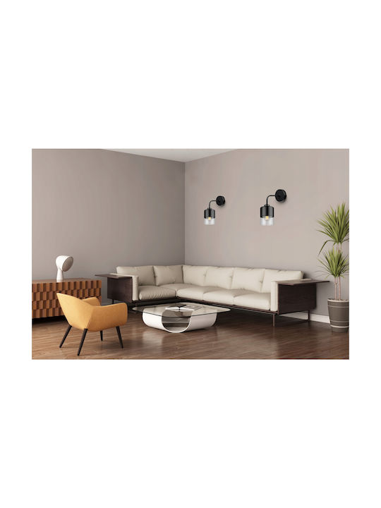 Light Home Modern Lumină de Perete cu Soclu E27 Negru