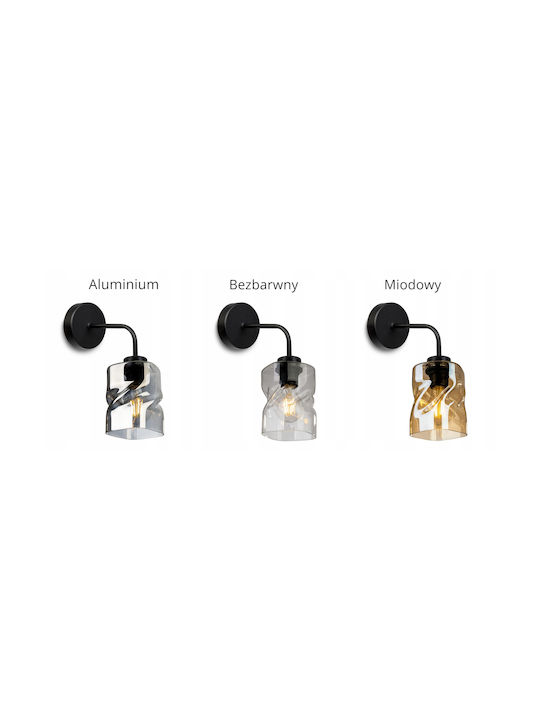 Light Home Modern Lamp Wall with Socket E27 Black