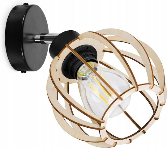Light Home Modern Leuchte Wand mit Fassung E27 Schwarz