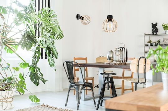 Light Home Modern Leuchte Wand mit Fassung E27 Schwarz