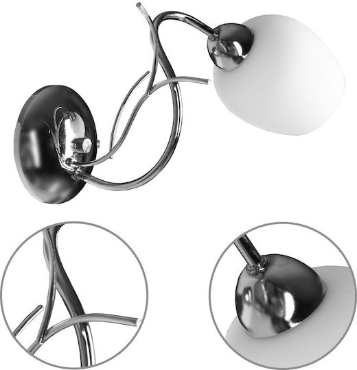 Light Home Μοντέρνο Φωτιστικό Τοίχου με Ντουί E14 Διάφανο